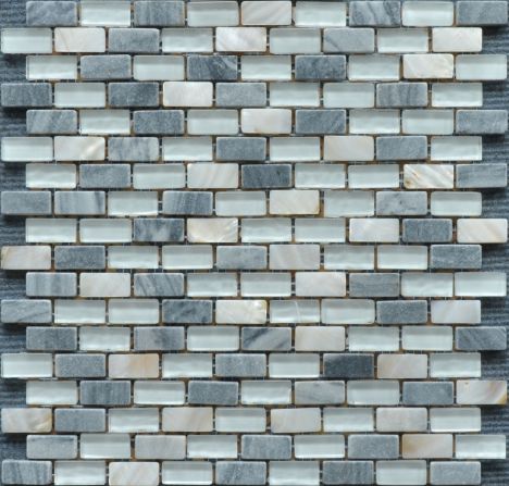 Pearl/Grey Marble And Glass Mosaic TF0132LR-6